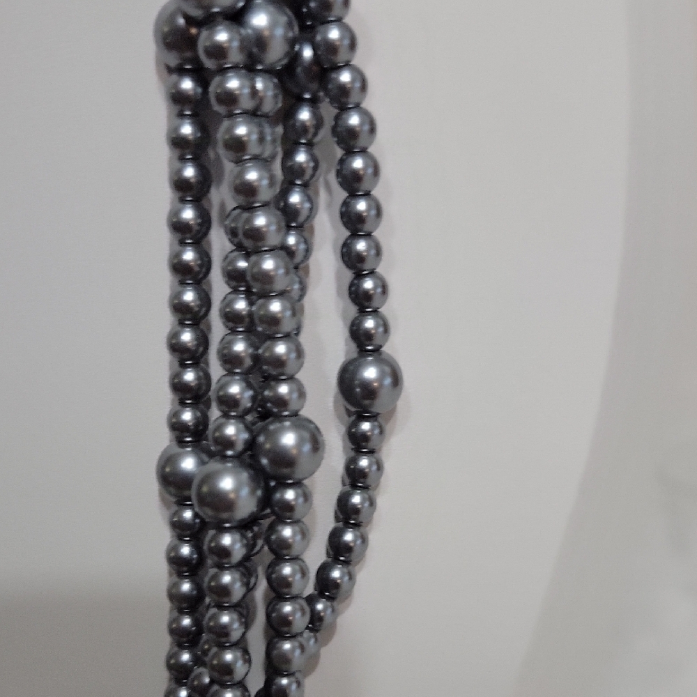 Vera Wang Silver Beaded Necklace - Picture 3 of 9